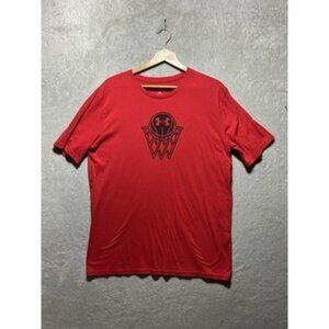 Under Armour Men's Wisconsin Badgers Basketball Short Sleeve Red Large T-Shirt